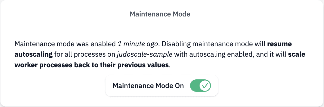 Disable maintenance mode