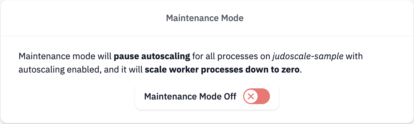 Enable maintenance mode